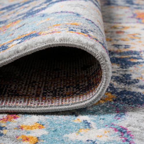 Jonathan Y Kirman Bohemian Medallion Area Rug In Light Gray/blue/orange