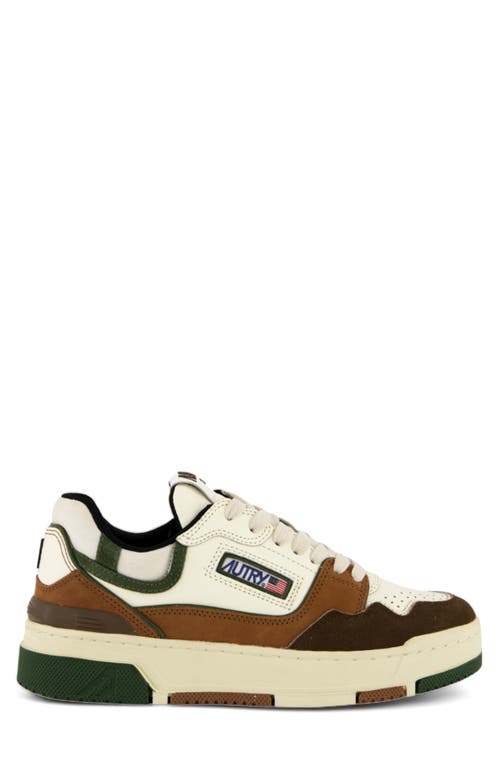 Shop Autry Clc Low Sneaker In Brown/green