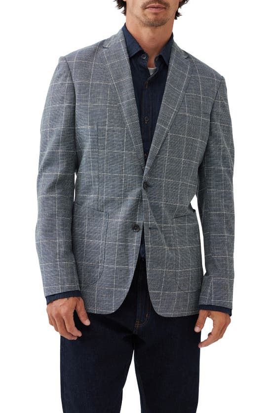 Shop Rodd & Gunn Karaka Point Windowpane Check Wool Blend Sport Coat In Indigo