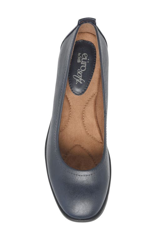 Eurosoft Darcie Wedge Flat In Navy