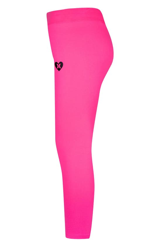 Shop Hurley Kids' 2-pack Jersey Leggings In Hyper Pink