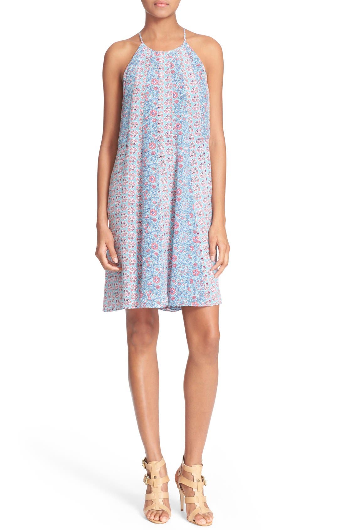 Rebecca Taylor 'Amanda' Floral Print Silk Swing Dress Nordstrom