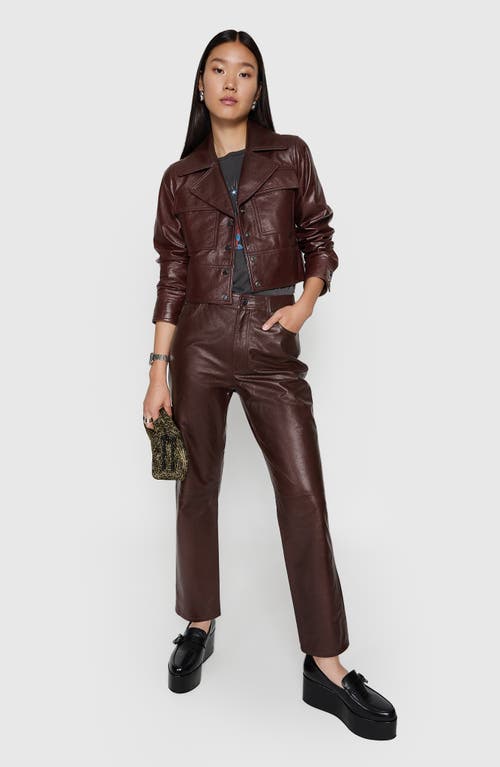 REBECCA MINKOFF REBECCA MINKOFF KIT CROP LEATHER PANTS 