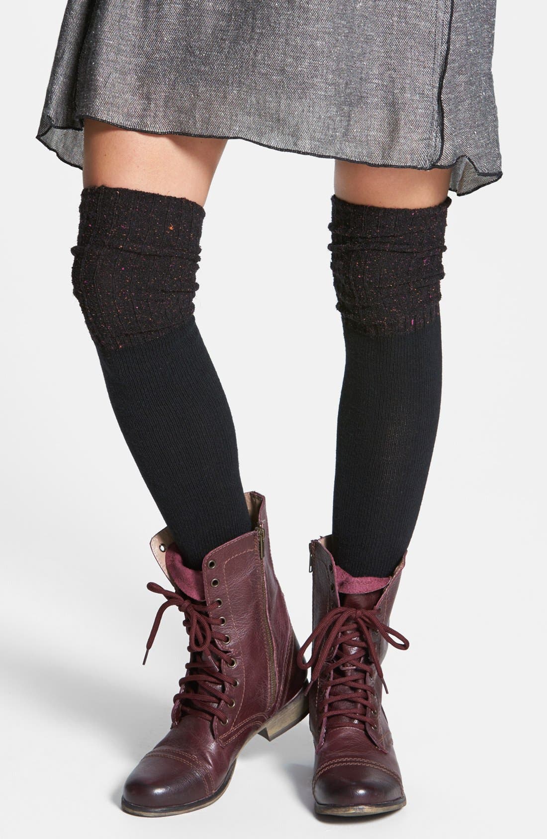Hue Tweed Cuff Over the Knee Socks Nordstrom