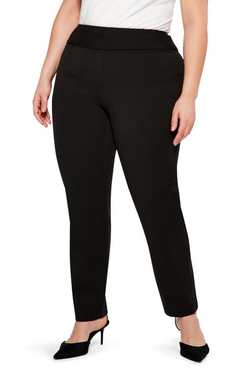 Straight Leg Plus-Size Work Clothing