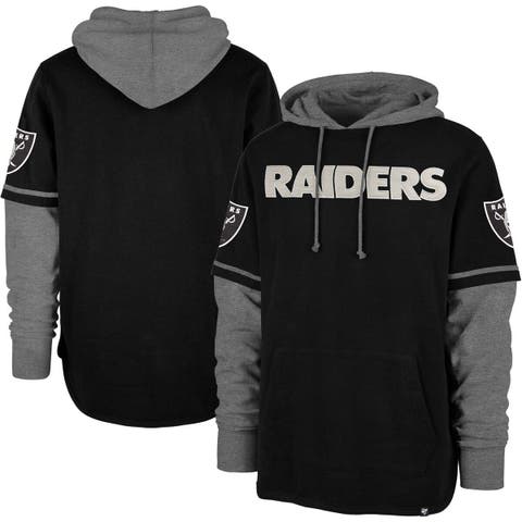 Men's NFL x Staple Gray Las Vegas Raiders Split Logo Pullover Hoodie Size: Small