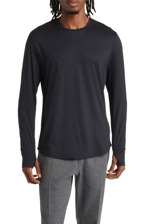 Restore Soft Performance Long Sleeve T-Shirt in Black