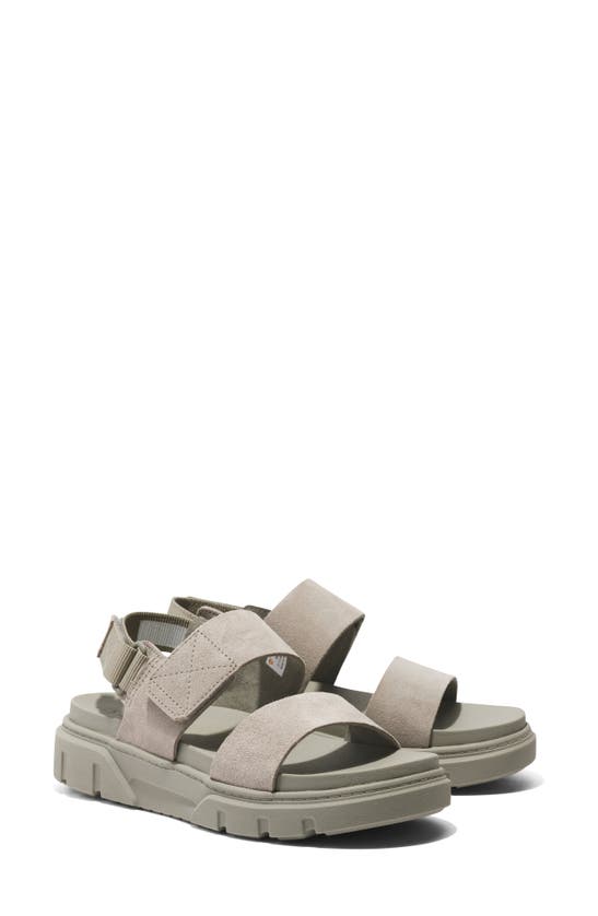Timberland Greyfield Suede Sandals In Light Taupe Suede