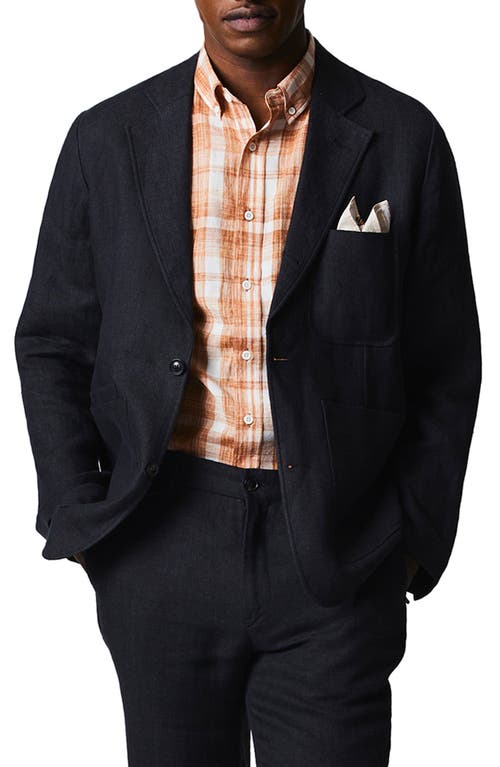 Billy Reid Rivermont Linen Jacket in Charcoal Smart Closet