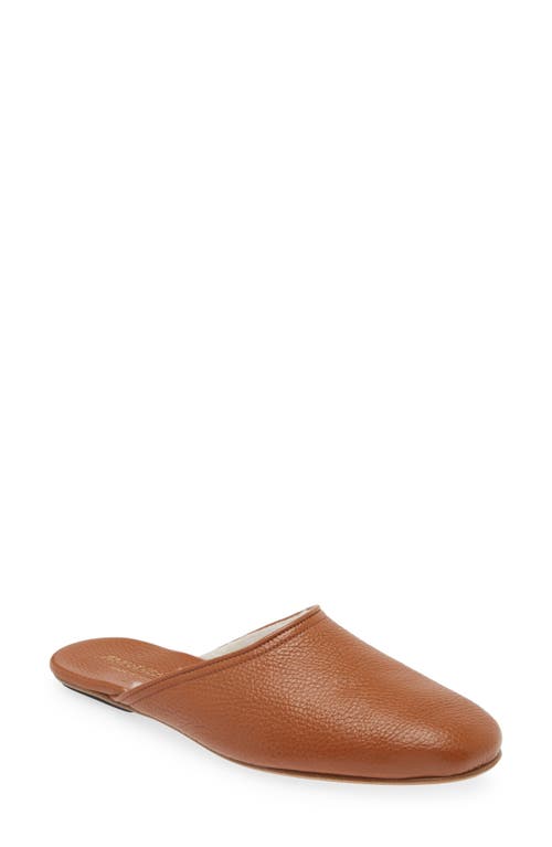 Quebo Genuine Shearling Lined Slipper in Cuoio