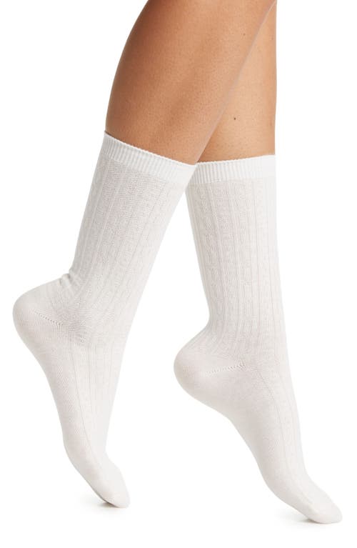 Nordstrom Rib Boot Socks in Ivory Antique at Nordstrom, Size 9