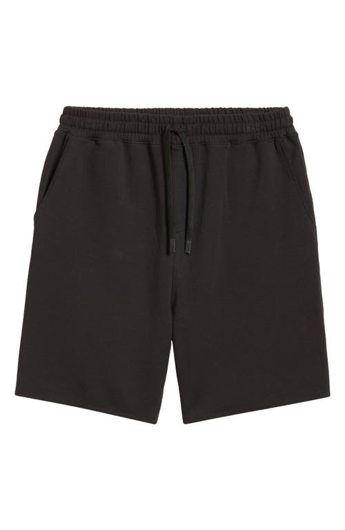 Shop Zella Powertek Stretch Cotton Blend Shorts In Black