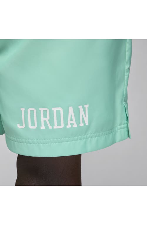 Shop Jordan Essentials Poolside Shorts In Emerald Rise/white