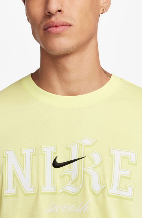 Shop Nike Sportswear Dna Embroidered Graphic T-shirt In Life Lime