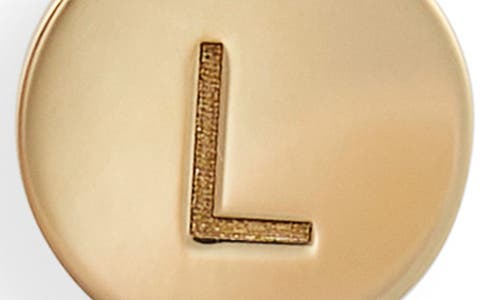 Meshmerise Initial Disc Charm Bracelet In Yellow-l