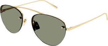 Saint Laurent Gold Navigator Sunglasses