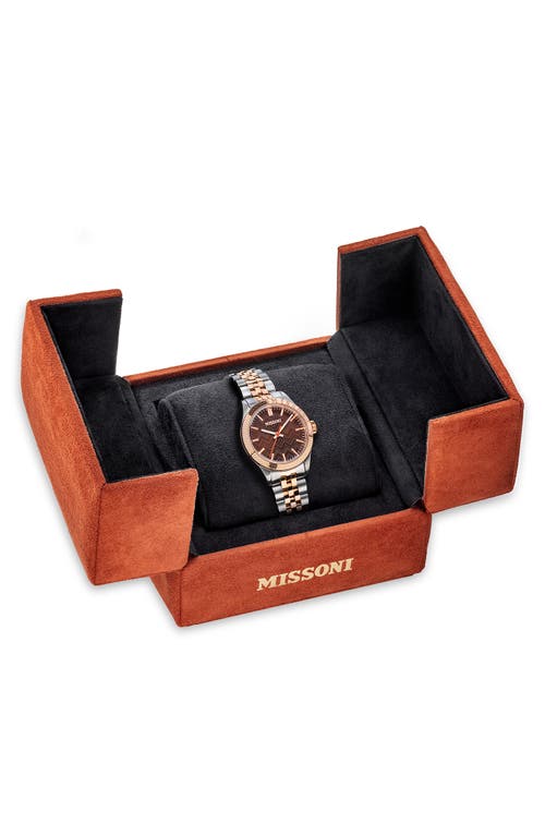 Missoni Classic Two-tone Bracelet Watch, 34mm In Silver