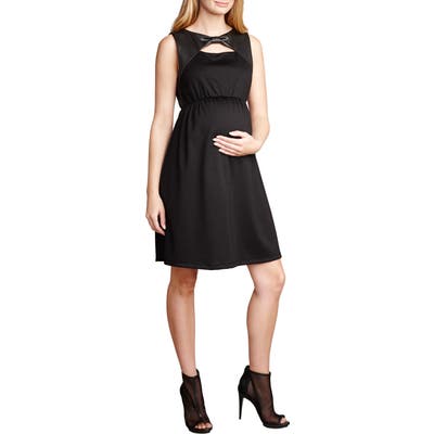 Maternal America Bow Shift Dress, Black