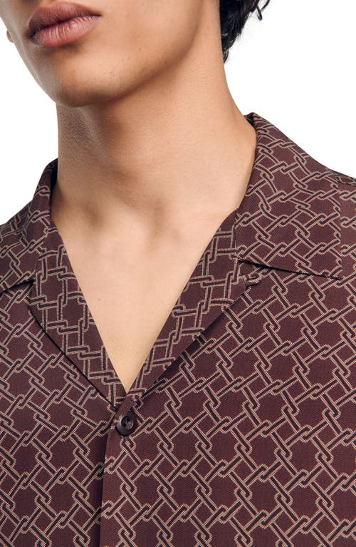 Shop Sandro Loose-fit Shirt In Brown