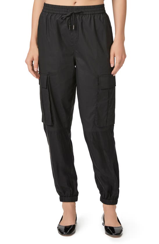 Shop Paige Tucson Pull-on Cargo Joggers In Black