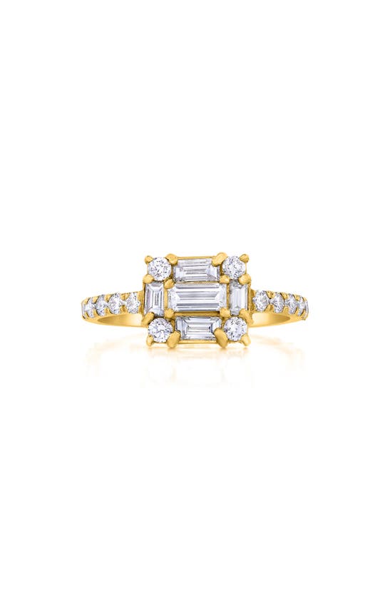 Mindi Mond Clarity Cube Diamond Ring In Gold