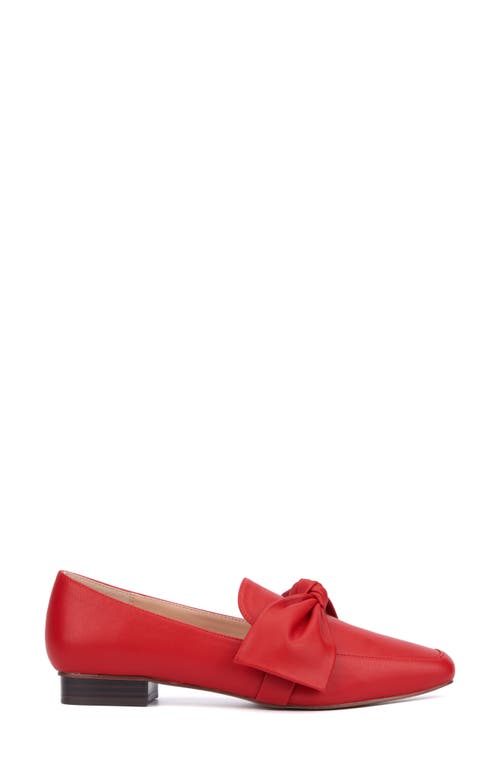 New York And Company Dominica Bow Loafer In Red