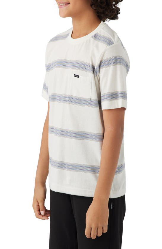 Shop O'neill Kids' Smasher Stripe Pocket T-shirt In Natural
