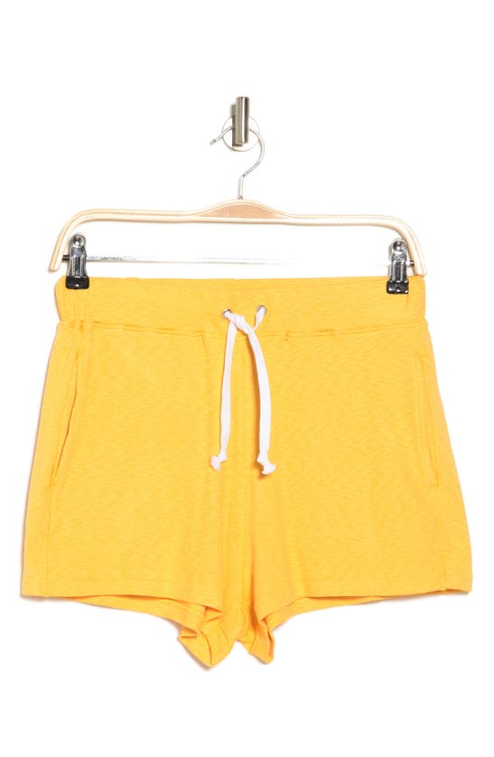 Rag & Bone Ribbed Drawstring Shorts In Yellow