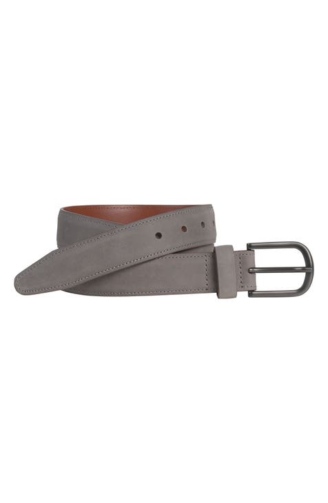 Mens gray best sale belt