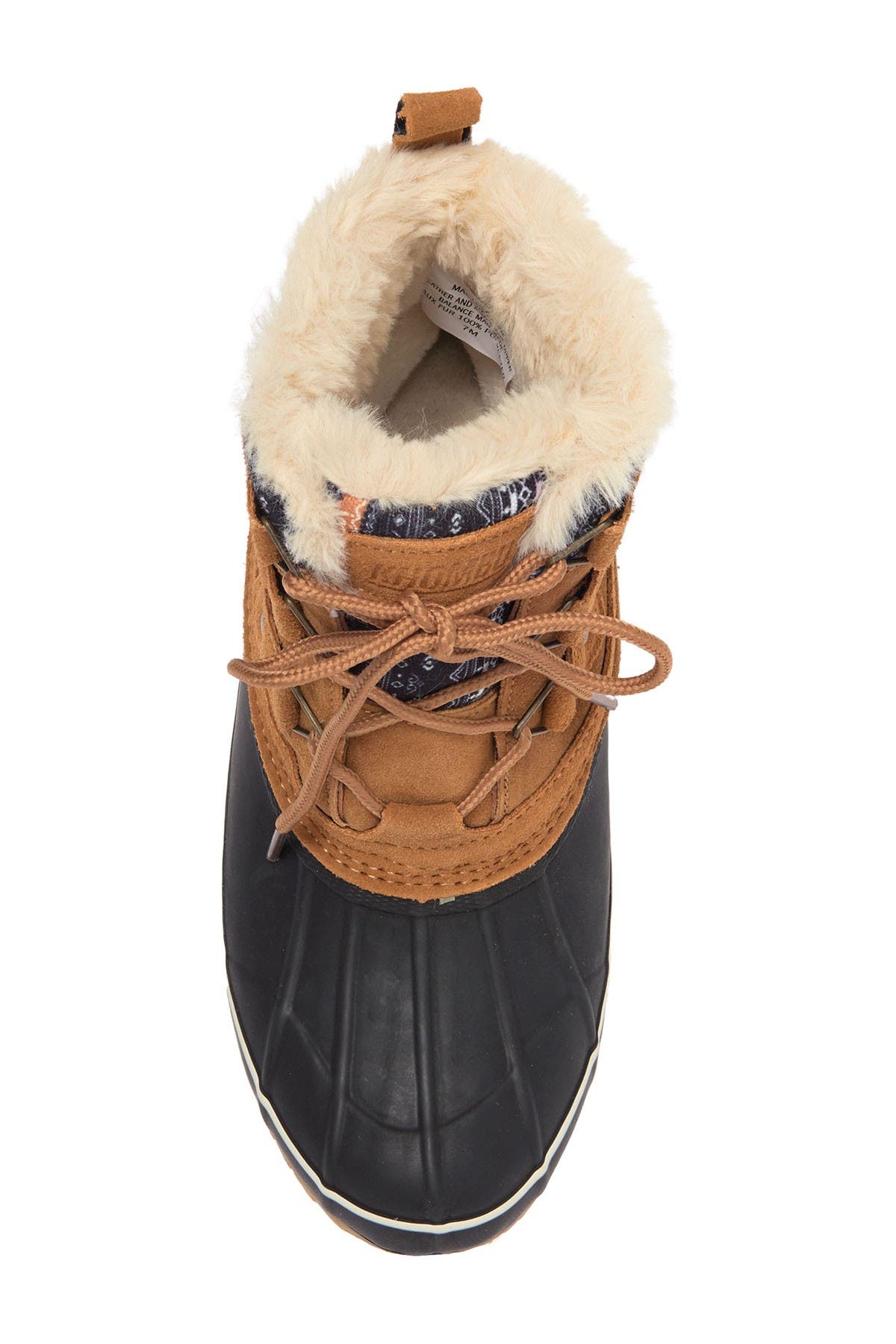 fur lined duck boots