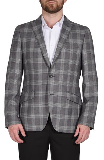 Savile Row Co Gray Glen Plaid Sport Coat In Grey