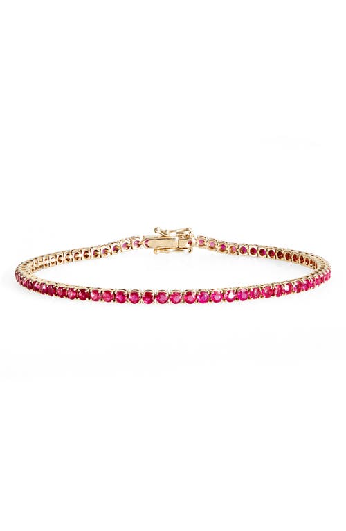 Ruby Tennis Bracelet in Yellow Gold/Ruby/Diamond