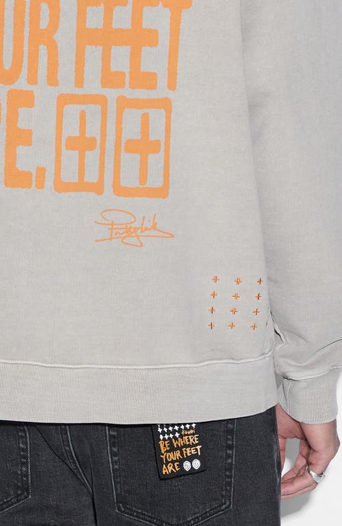 Shop Ksubi Motto Biggie Graphic Hoodie In Grey