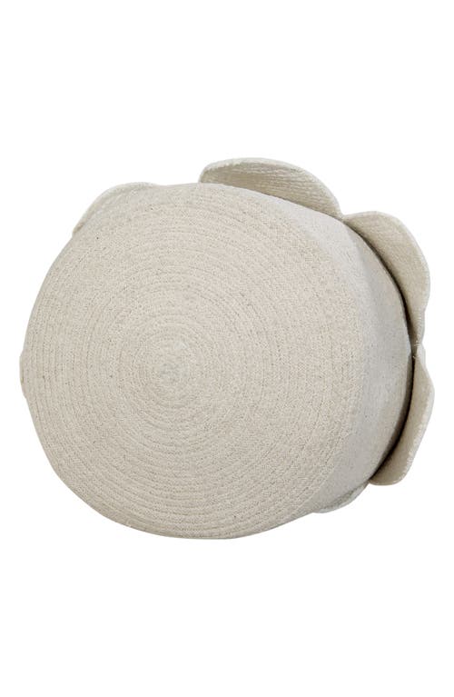 Lorena Canals Petals Basket In Ivory/natural