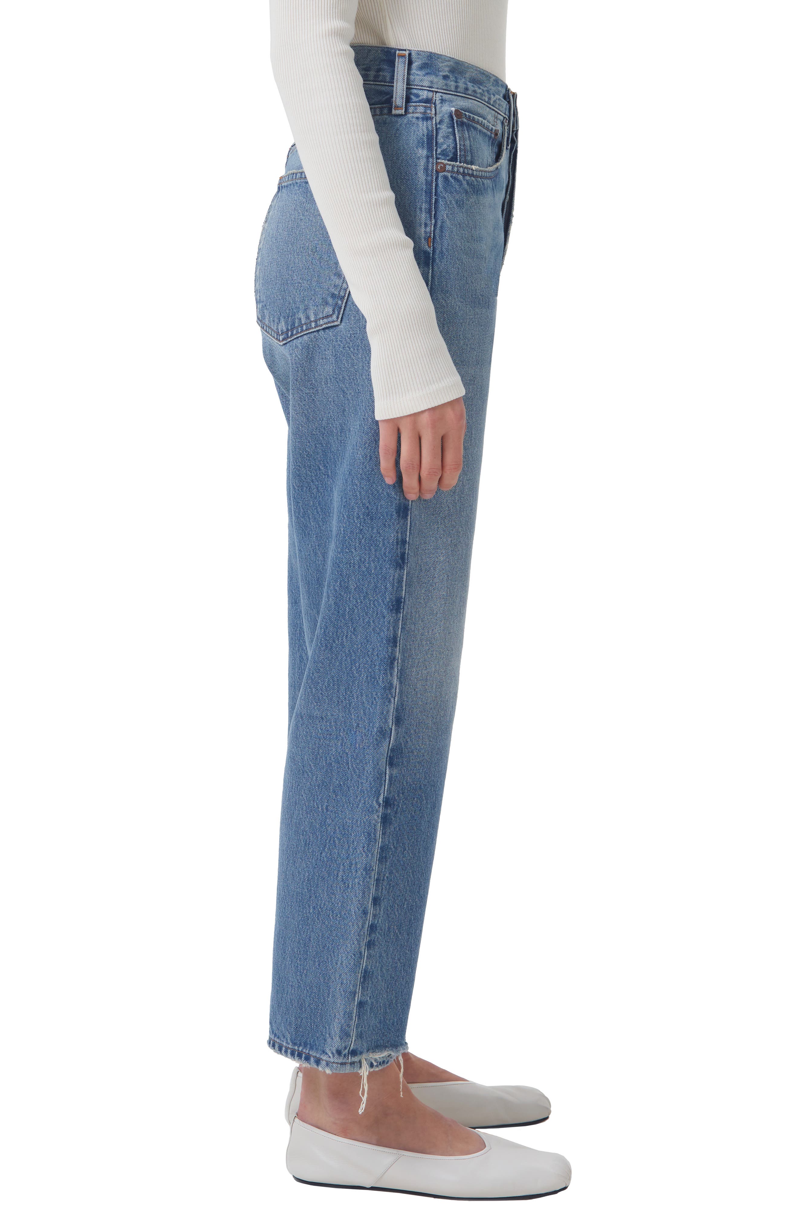 AGOLDE 90s Crop Loose Straight Leg Organic Cotton Jeans in Bound