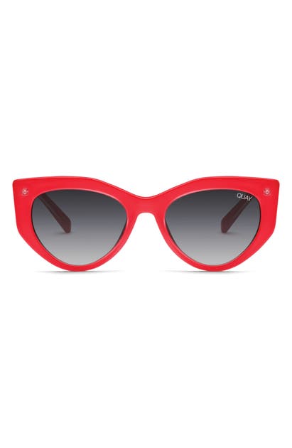 Click to view more detailed imagery on our partner's website Quay Women's Persuasive Cat Eye Sunglasses, 48mm In Red / Smoke