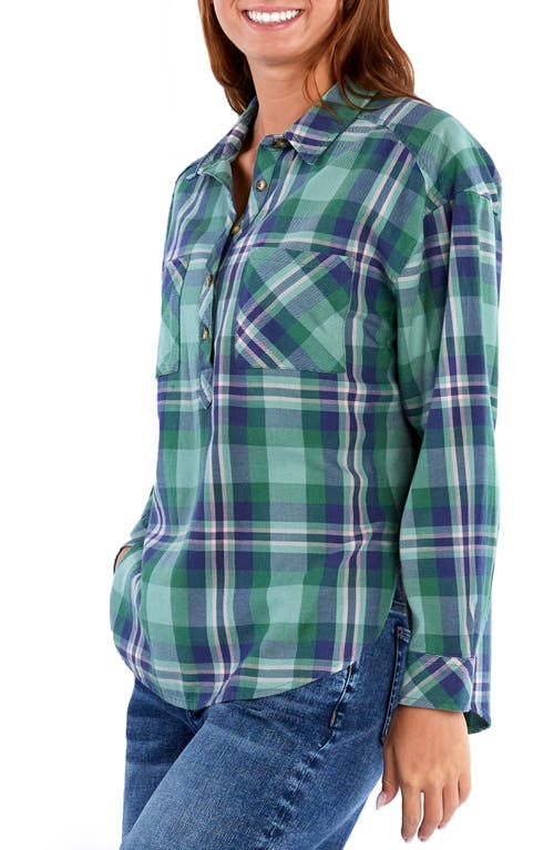 Billy T Popover Plaid Button-up Shirt In Tree Farm Plaid