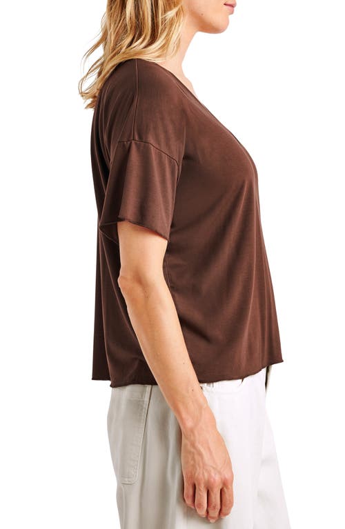 Shop Splendid V-neck Jersey T-shirt In Spice