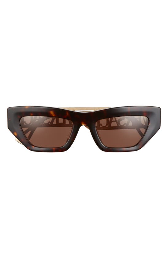 Versace 53mm Irregular Sunglasses In Havana