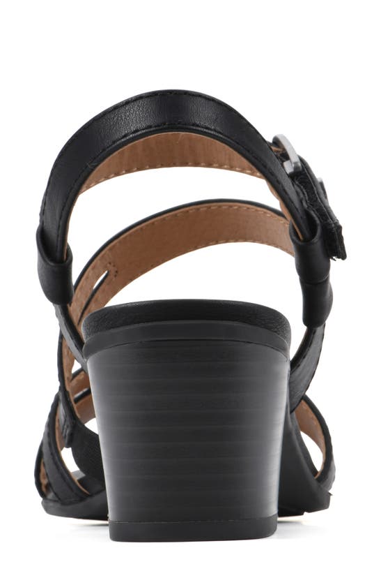 White Mountain Footwear Let Go Heel Sandal In Black/ Burn/ Smooth