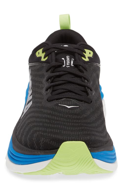 Shop Hoka Gaviota 5 Running Shoe In Black/electric Cobalt