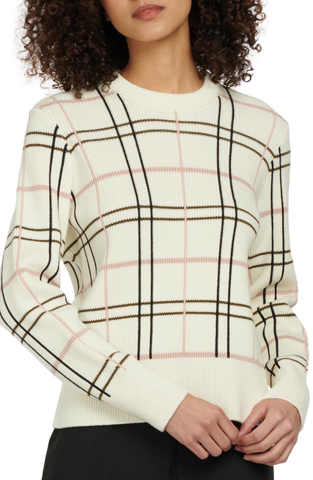 Barbour Rosefiled Knit Wool Blend Sweater in Whisper at Nordstrom