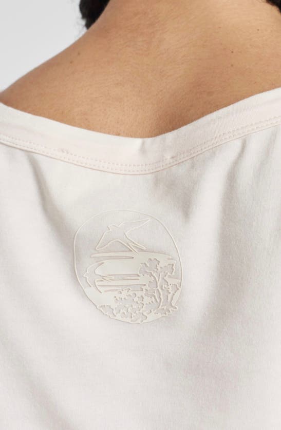 Peachaus Shobu Ethical-cotton Twist-front Top In Shoreline Peach