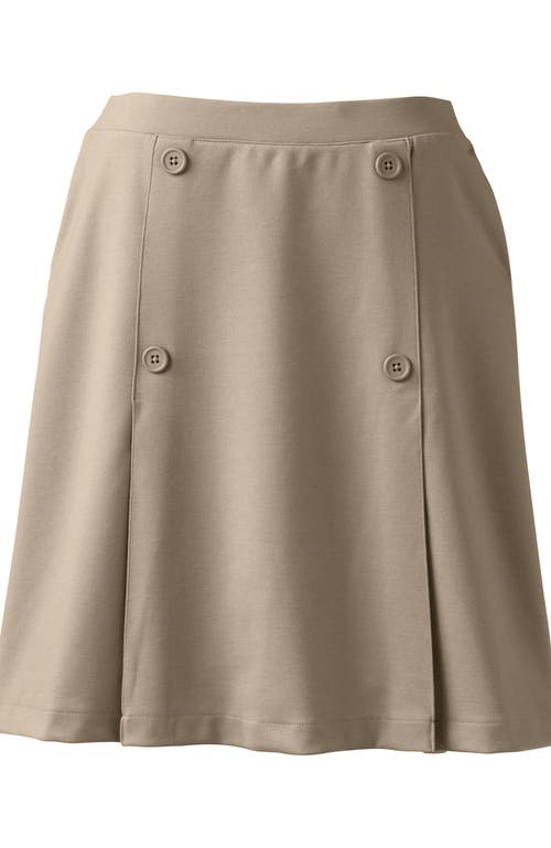 LANDS' END LANDS' END SCHOOL UNIFORM  PONTE BUTTON FRONT SKORT 
