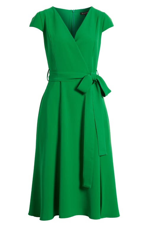 Pandora Wrap Front Midi Dress in Clover