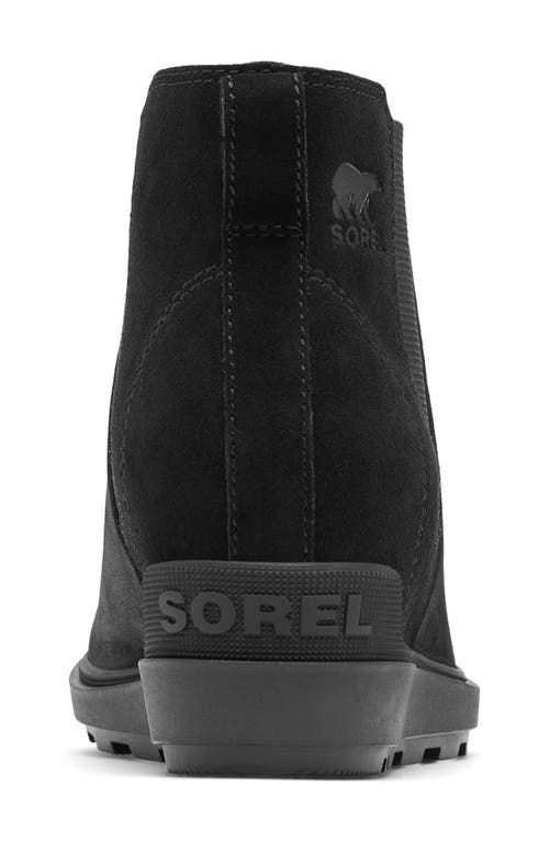 Shop Sorel Evie Ii Chelsea Bootie In Black/sea Salt