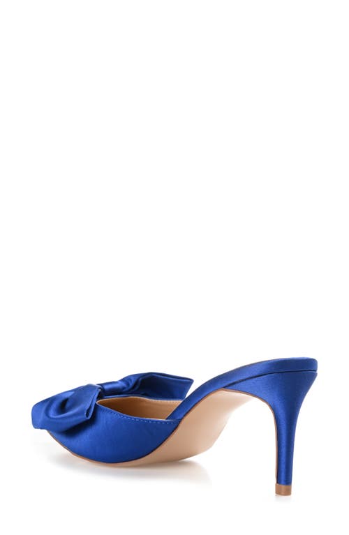 Shop Journee Collection Tiarra Bow Mule In Blue