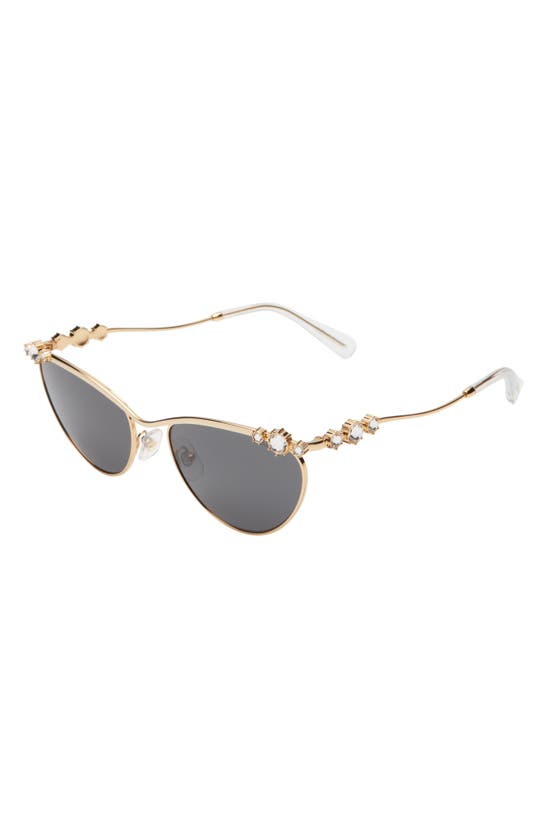 Shop Swarovski 58mm Cat Eye Sunglasses In Gold