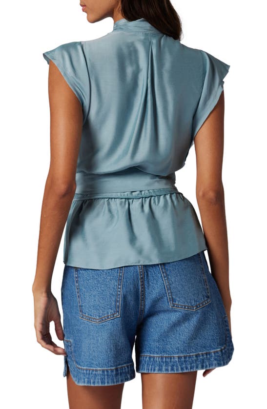 Joie Ashlele Tie Waist Wrap Top In Citadel
