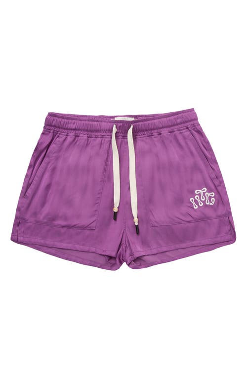 Shop Honor The Gift Drawstring Shorts In Purple